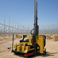 Foreuse rotative hydraulique sur chenilles pour montage au sol, avec moteur/pompe/moteur, pour sols densés et terrains rocheux