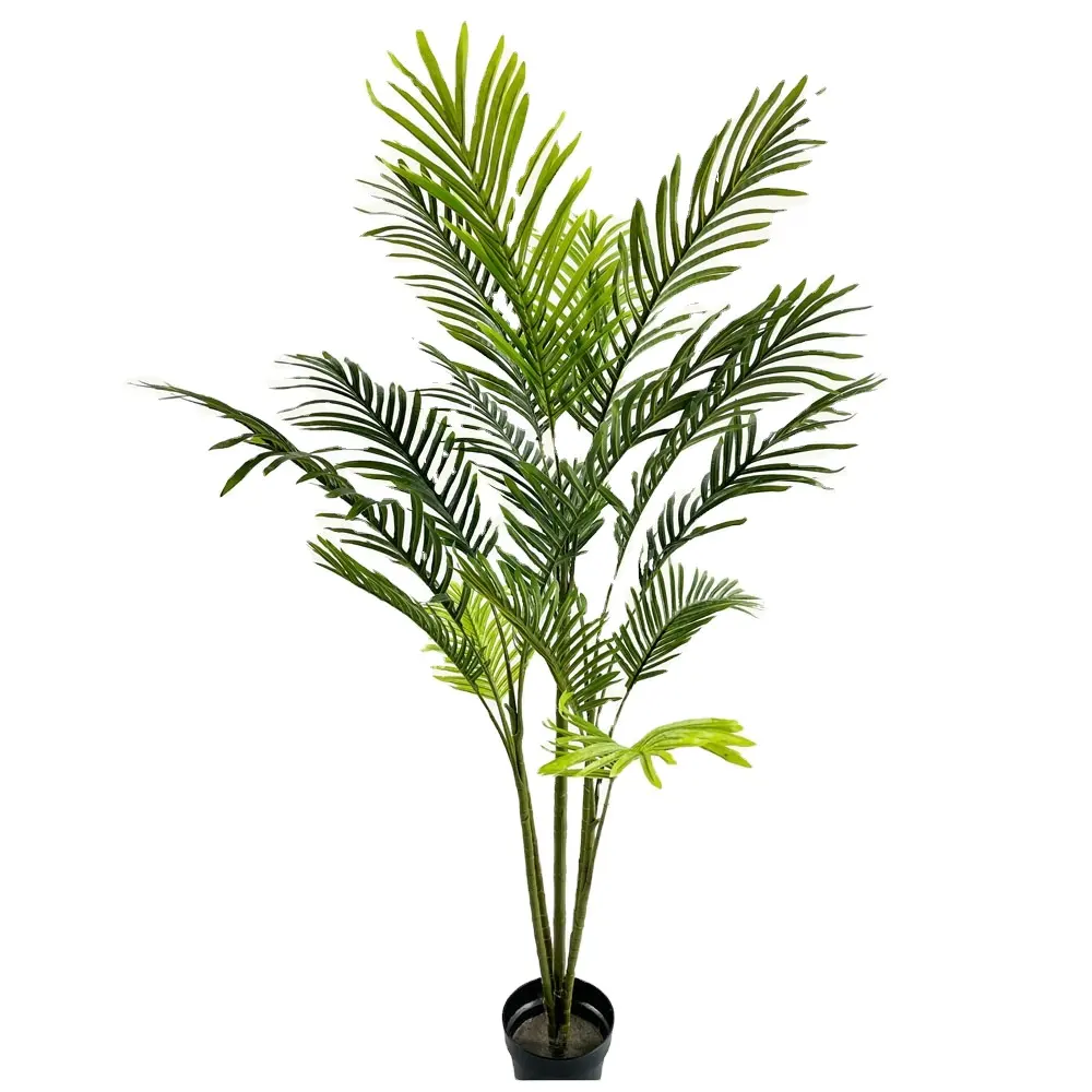 Faux Palmboom Areca Kokosnoot Kunstmatige Plant Groen Plastic Bonsai 120Cm Reiziger Indoor Outdoor Voor Thuis Tuin Decoratie