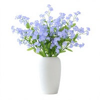 Fleurs artificielles en soie gaufrée à tige unique, motif « Ne t'oubliez pas », à trois branches, pour décoration intérieure et accessoires de photographie de mariage