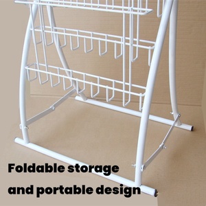 Personalizado para independiente moderno Alambre de <span class=keywords><strong>Metal</strong></span> librería cómic para colorear pegatina libro postal folleto revista estante de exhibición - Product Image 3