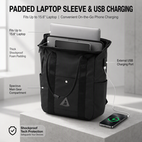 Tas Ransel Bisnis Kapasitas Besar yang Dapat Diperluas, Tahan Air, untuk Laptop 15.6 Inci dengan Port USB Eksternal