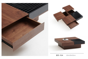 Mesa de Centro Moderna de Lujo 2025, Cuadrada, de Madera Sólida, Estilo Italiano, para Sala de Estar - Product Image 3