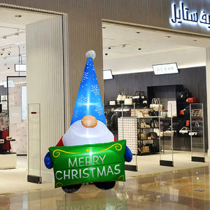 Gnomos Inflables Navideños de 4 Pies Personalizados de Fábrica con Letrero de Feliz Navidad para Decorar el Jardín, Césped y Fiestas - Product Image 3