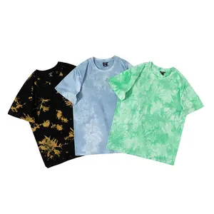Camisetas Tie Dye de alta calidad para <span class=keywords><strong>hombre</strong></span>, cuello redondo, <span class=keywords><strong>manga</strong></span> <span class=keywords><strong>corta</strong></span>, Fitness, patrón impreso directo de fábrica, tela de punto, tallas M L XL <span class=keywords><strong>XXL</strong></span> - Product Image 1