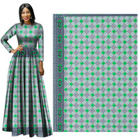 Tissu brocart africain imprimé double face 100 % polyester, textile batik ciré, matériau tissé en stock pour vêtements, couture et artisanat DIY