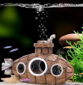 Onderzeeër <span class=keywords><strong>Aquarium</strong></span> Grondel Hide Grot <span class=keywords><strong>Aquarium</strong></span> Kleine Vis Schuilplaats Hars Garnalen Spawn Levende Huid Ornament Fokhuis Voor Hamster - Product Image 2