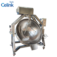 Marmite de cuisson industrielle en acier inoxydable avec agitation planétaire automatique et contrôle PLC