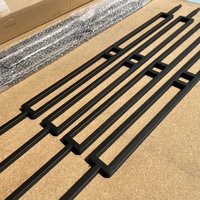 Balustres et meneaux rectangulaires fins en acier forgé noir LD-Metal pour escaliers, rampes et décorations de clôtures