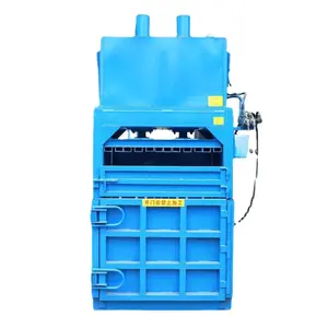 Vertical Hydraulic Carton Paper Cardboard Plastic Pet Bottle Press Baler / Cans Waste Plastic Films Baler Machine