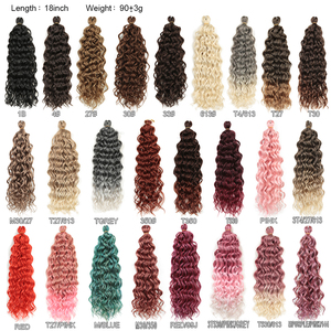 Capelli Ricci Stile Hawaii 24 Pollici, Trecce Crochet <span class=keywords><strong>Ocean</strong></span> Wave, Estensioni per Capelli Sintetiche in Fibra ad Alta Temperatura - Product Image 2