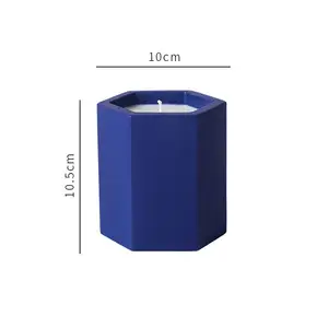 LTC35 Octagonal Cement Scented Candles in Various Colors Soy Paraffin Wax for Weddings Parties Holidays Christmas Decorations