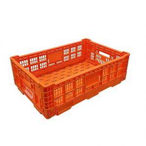 Caja de Plástico Plegable para Frutas y Verduras, con Orificios de Ventilación, para Supermercado, de Alta Luminosidad y Gran Venta - Product Image 3