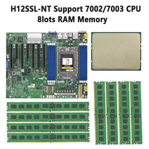 เมนบอร์ดเซิร์ฟเวอร์ H12SSL-NT REV 2.0 + epyc 7773X 7763 7713P 7713 7663 7643 7573X 75F3 7543P 7543 7513 7473X ซีพียูโปรเซสเซอร์ - Product Image 2