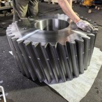 Engrenage annulaire en acier nitrué à dents en chevron forgées, composant d'entraînement à angle de pression de 20 degrés pour boîtes de vitesses industrielles
