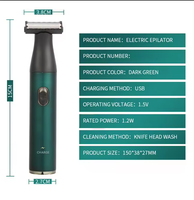 4in1 charge indolore portable USB épilateur nez barbe sourcils tondeuse rasoir électrique