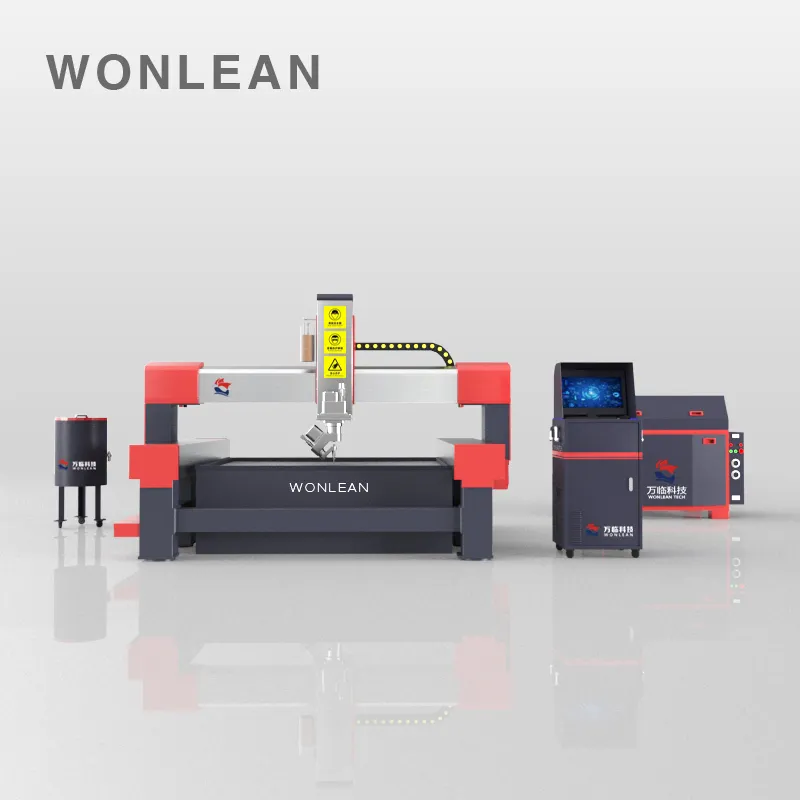 새로운 디자인 워터 제트 45 도 절단 5 축 콘크리트 타일 커터 기계 워터젯 cnc