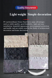 Rivestimenti murali decorativi interni ed esterni in pietra sintetica in poliuretano artificiale fogli in pietra sintetica pannelli in Pu - Product Image 2