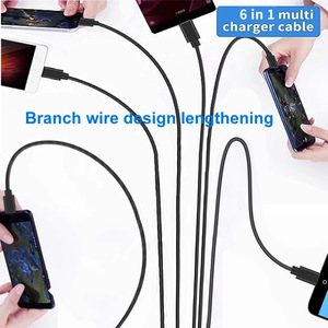 Cable divisor USB <span class=keywords><strong>C</strong></span> PD 6 en 1, cable de carga multi USB <span class=keywords><strong>C</strong></span> a Tipo <span class=keywords><strong>C</strong></span> macho para iP 15 Pro / teléfono Android, tableta, Switch y más - Product Image 3