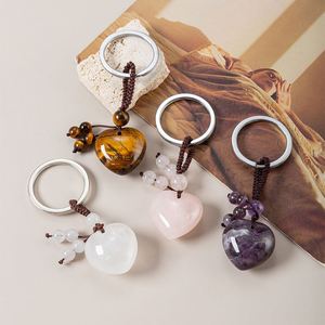 Llavero con Colgante de Cristal de Cuarzo Natural de 25 mm, 7 Chakras, Piedras Curativas, Marca ZP, Portátil - Product Image 1