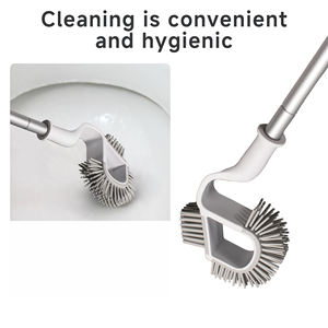 HOLAMOPA Ensemble de brosse de toilette avec support et cuvette encastrée pour le nettoyage de la salle de bain et du restaurant - Product Image 5