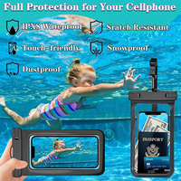 Housse de Protection Étanche Universelle et Tactile en PVC Transparent pour Téléphone Portable Compatible Tous Modèles