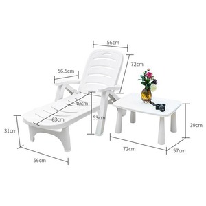 Fauteuil inclinable en <span class=keywords><strong>plastique</strong></span> Patio hôtel <span class=keywords><strong>bain</strong></span> pliable plage inclinable piscine extérieure épaissie chaise chaises <span class=keywords><strong>de</strong></span> plage pliable - Product Image 6