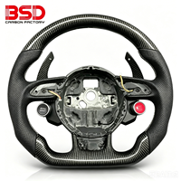 Volant sport en fibre de carbone forgée pour Audi A4L A6L Q8 TT R8 A1 A3 A4 A5 A6 B8 B8.5 S3 S4 S5 S6 S7 RS3 RS4 RS5 RS6 RS7 S8