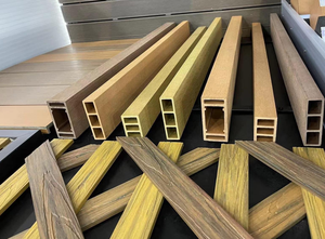 Tube carré en bois composite WPC (bois et <span class=keywords><strong>plastique</strong></span>) de 50*50MM, 60*40MM, 90*40MM pour décoration intérieure, lambris en bois creux - Product Image 5