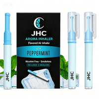 Puff Air Inhalateur sans fumée pour l'aromathérapie, sans nicotine, avec inserts en coton aromatisés personnalisés, pour l'arrêt du tabac, avec recharges