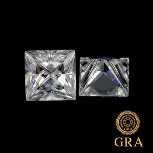 GRA Moissanite Princess Cut D Color VVS Clarity Loose Stone For Ring Making - Product Image 4