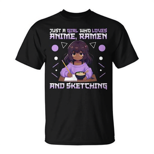 Camiseta de la serie Just A Girl Who Loves Anime Ramen And Sketching - Product Image 2
