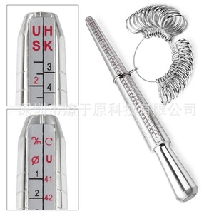 Stainless Steel <b>Ring</b> Sizer Measuring Tool For <b>Ring</b> Making Jewelry Repair And <b>Adjustment</b> With Size Markings And Coiled <b>Rings</b> - Product Image 1