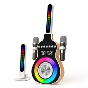 Micrófono de Guitarra para el Hogar, Altavoz de Karaoke para Niños, Pantalla con Diseño Elegante, Reproductor de Karaoke con Doble Micrófono - Product Image 1
