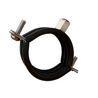 Collier de serrage galvanisé en caoutchouc avec revêtement EPDM noir métrique pour tuyau