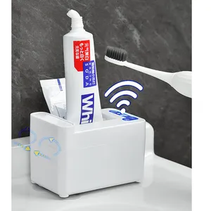 Juego de accesorios de baño soporte para cepillo de dientes sensor inteligente dispensador automático de exprimidor de pasta de dientes