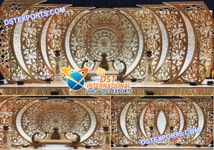 South Indian Wedding Lotus Shape Backdrop Designer Fiber Backdrop Wedding <b>Prop</b> Indian Wedding <b>Stage</b> Fiber Backdrop - Product Image 4