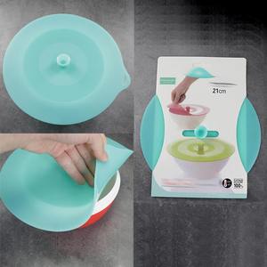 Tapas de silicona de marca OEM, 21cm, 18,5 cm, 13,5 cm, 10,5 cm, cubierta de silicona para ollas, cubiertas para almacenamiento de alimentos en microondas, cubierta apta para lavavajillas - Product Image 4