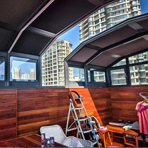 Vérandas pliantes rétractables en aluminium pour restaurants commerciaux modernes, villas et solariums, maisons en verre à double vitrage trempé - Product Image 1