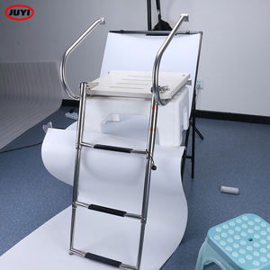 Escalera de lanzamiento de lancha rápida de acero inoxidable, escalera de lanzamiento telescópica plegable antideslizante, peldaños de escalera de embarque - Product Image 6