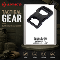 Boucle de ceinture tactique à dégagement rapide en plastique POM 38 mm, noire, pour équipement d'assaut