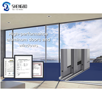 Shengbo Portes coulissantes modernes à double rail en aluminium Verre résistant aux chocs pour balcons extérieurs, garages et intérieurs