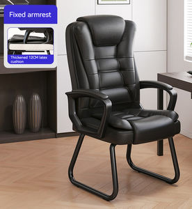 Chaises de bureau, de salle de réunion, de chambre à coucher, d'hôtel, d'appartement, de direction, en métal, en gros, avec accoudoirs et dossiers rembourrés en éponge, modernes - Product Image 2