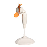 Ventilateur de bureau puissant, portable, rechargeable 800 mAh, 3 vitesses, rotatif, avec câble de charge
