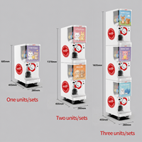 Machine à Gashapon Personnalisée Distributeur de Bonbons à Monnayeur à Vendre Faible Coût Corps en Acrylique Compatible Capsules 50mm 75mm