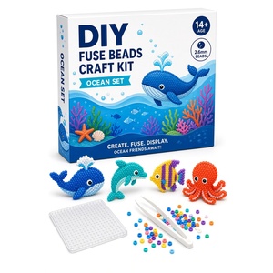 Kit de loisirs créatifs DIY avec perles thermocollantes, ensemble de fleurs, planche à perles, pincettes et carte de motifs, pour les 14 ans et plus - Product Image 2