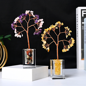 Piedras Curativas Naturales al por Mayor, Gemas, Bases de Jarrones de Agua, Grava, Cristal de Cuarzo, Árbol del Dinero para Feng Shui - Product Image 1