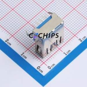 HC-USB3.0-L168-WP USB Connector Bent Lead Through Hole Connector Type-A USB 3.0 Female Right Angle Insert - Product Image 2