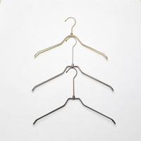 Cintre de luxe en fil doré électroplaqué, antidérapant, pour présentation de vêtements en boutique et rangement de garde-robe