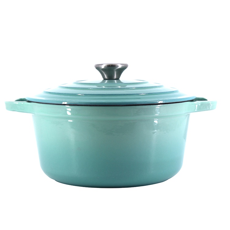 24 см чугунная туманная железная эмалированная кастрюля с круглой крышкой голландская духовка