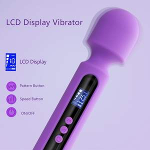 LCD-Display USB wiederauf ladbarer AV-Vibrator Handheld Vib rating Vagina Massage gerät Stick Female Wand Vibrator für Frauen Masturbation - Product Image 2